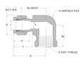 Tibe fitting female elbow